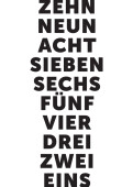 Neujahrskarte Zehn, neun, acht ...