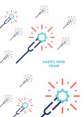 Neujahrskarte New Year's cracker