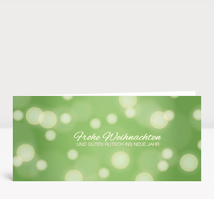 Weihnachtskarte Schneegestöber Grün