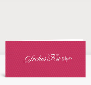 Weihnachtskarte Frohes Fest von Herzen rot