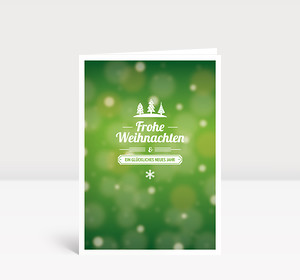Weihnachtskarte Kleine Weihnacht Grün