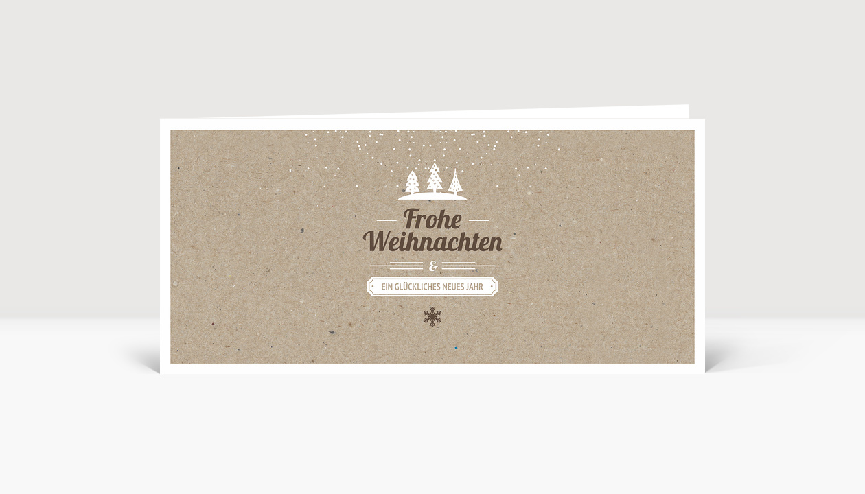 Weihnachtskarte "Kleine Weihnacht Karton DIN Lang"