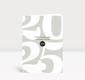 Weihnachtskarte Typoart 2025 warmgrau