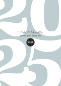 Weihnachtskarte Typoart 2025 blaugrau