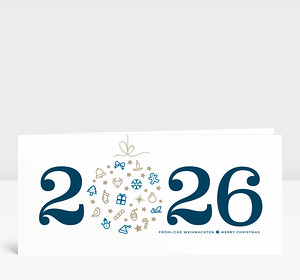 Weihnachtskarte Weihnachtskugel 2026