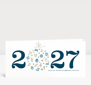 Weihnachtskarte Weihnachtskugel 2027