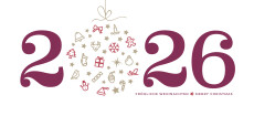 Weihnachtskarte Weihnachtskugel 2026 brombeere