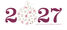 Weihnachtskarte Weihnachtskugel 2027 brombeere