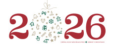 Weihnachtskarte Weihnachtskugel 2026 rot