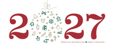 Weihnachtskarte Weihnachtskugel 2027 rot