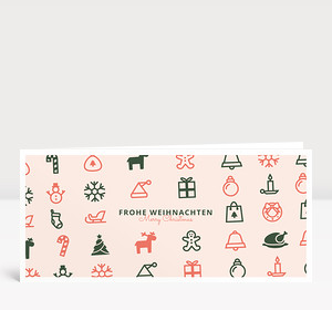 Weihnachtskarte Christmas Pop Rosé