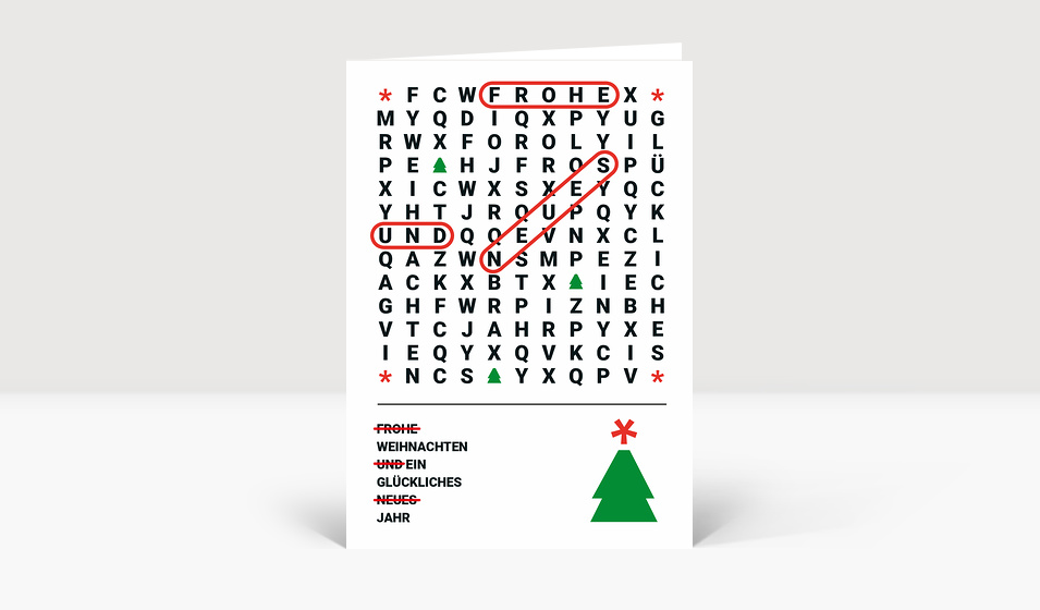 Weihnachtskarte "Weihnachtsrätsel"