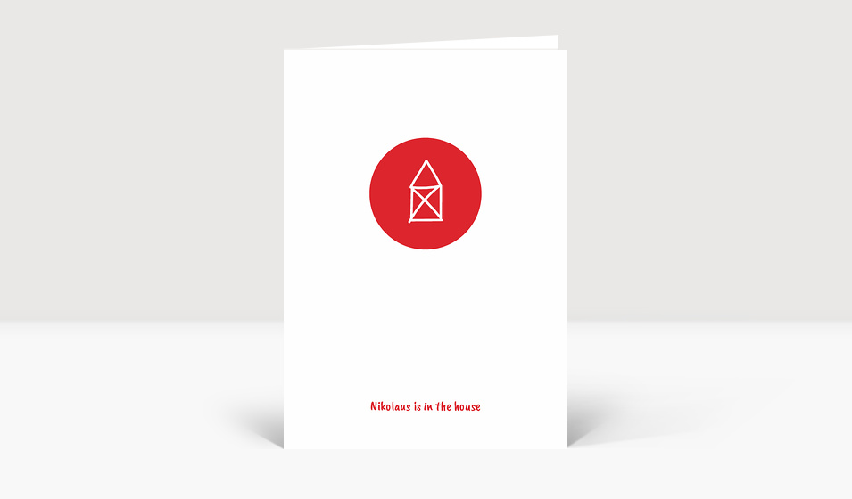 Weihnachtskarte "From Our House To Your House" – Mit Glitzer & Folie, 188 X 140 Mm, Von Jonny Javelin