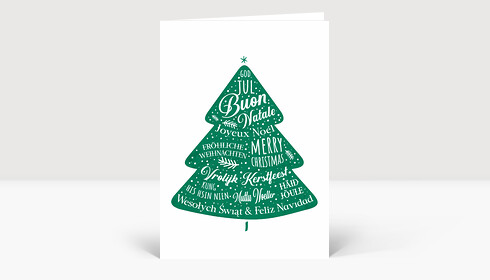 Weihnachtskarte Weihnachtsgrüße Weltweit Grün