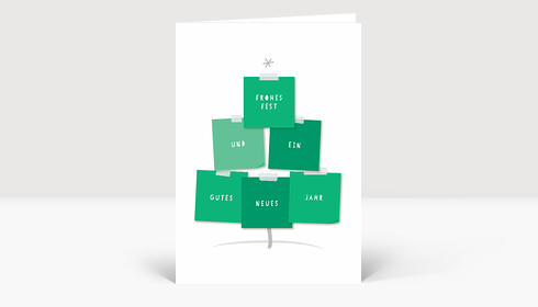 Weihnachtskarte Weihnachten Auf dem Zettel