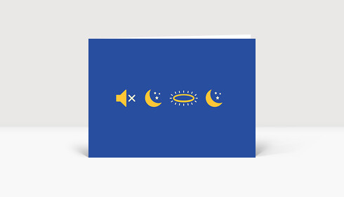 Weihnachtskarte Stille Heilige Nacht Blau