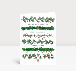 Weihnachtskarte Zweige International