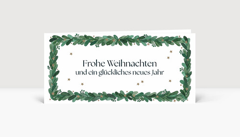Weihnachtskarte Festlich Gerahmt