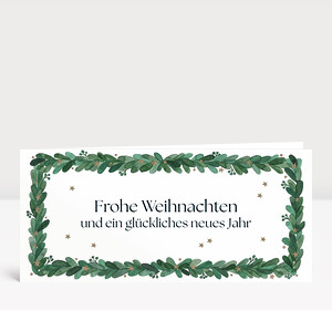 Weihnachtskarte Festlich Gerahmt