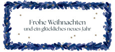 Weihnachtskarte Festlich Gerahmt Blau