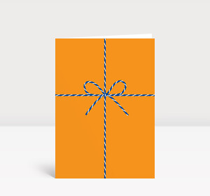 Weihnachtskarte Geschenkkarton Orange