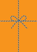 Weihnachtskarte Geschenkkarton Orange