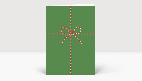 Weihnachtskarte Geschenkkarton Grün