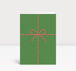 Weihnachtskarte Geschenkkarton Grün