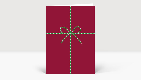 Weihnachtskarte Geschenkkarton Rot