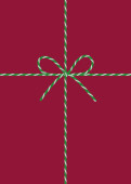 Weihnachtskarte Geschenkkarton Rot
