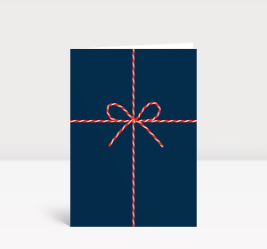 Weihnachtskarte Geschenkkarton Blau