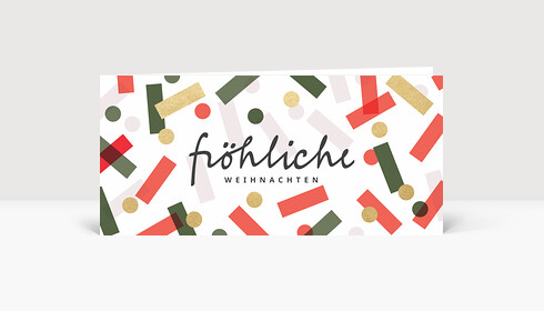 Weihnachtskarte Festtagskonfetti