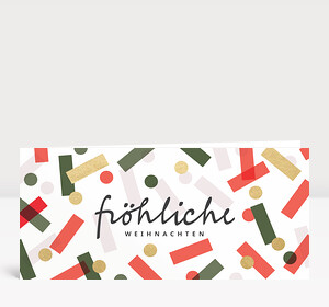 Weihnachtskarte Festtagskonfetti
