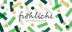 Weihnachtskarte Festtagskonfetti Grün