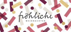 Weihnachtskarte Festtagskonfetti Violett