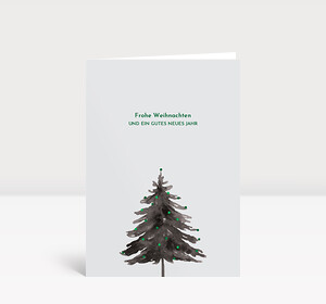 Weihnachtskarte Bäumchen Grün
