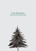 Weihnachtskarte Bäumchen Grün