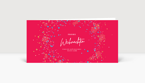 Weihnachtskarte Schillernd Rot