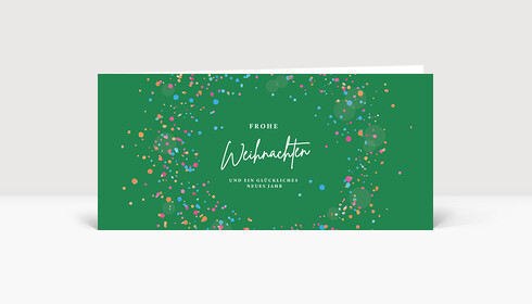 Weihnachtskarte Schillernd Grün