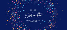 Weihnachtskarte Schillernd Blau