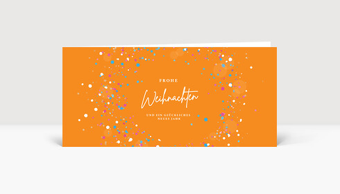 Weihnachtskarte Schillernd Orange