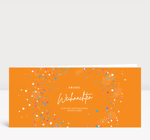Weihnachtskarte Schillernd Orange