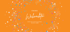 Weihnachtskarte Schillernd Orange