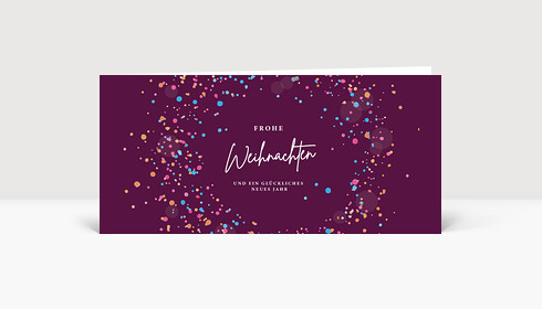 Weihnachtskarte Schillernd Violett