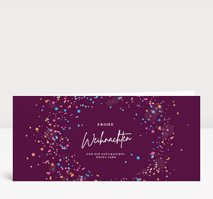 Weihnachtskarte Schillernd Violett