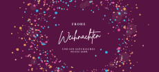Weihnachtskarte Schillernd Violett