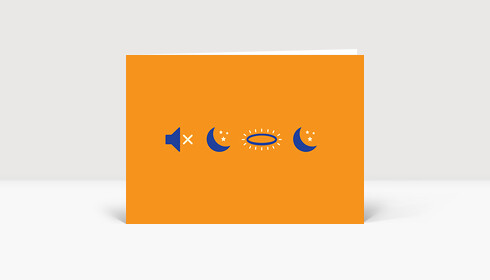 Weihnachtskarte Stille Heilige Nacht Orange