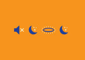 Weihnachtskarte Stille Heilige Nacht Orange