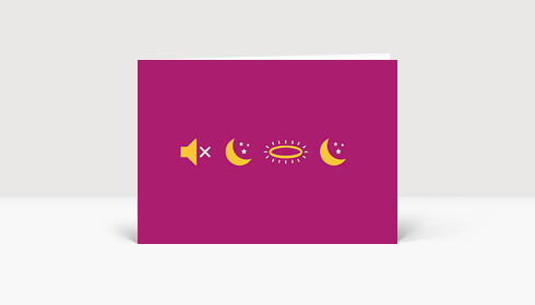 Weihnachtskarte Stille Heilige Nacht Pink