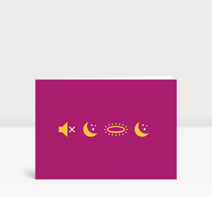 Weihnachtskarte Stille Heilige Nacht Pink